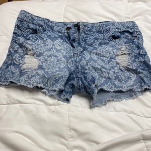 Floral Jean Shorts